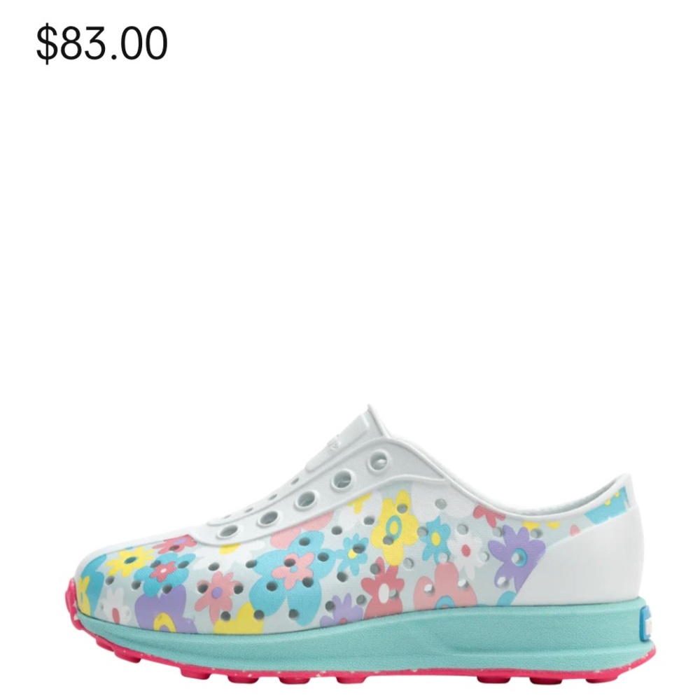 Native Floral Kids Sneakers - Multicolor Summer Beach Vacation Waterproof